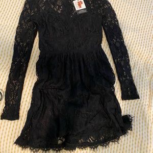 NET black mini dress